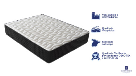 Colchão Viscogel Fresh César, 30 cm de Altura, Alta Adaptabilidade e Sensação de Massagem