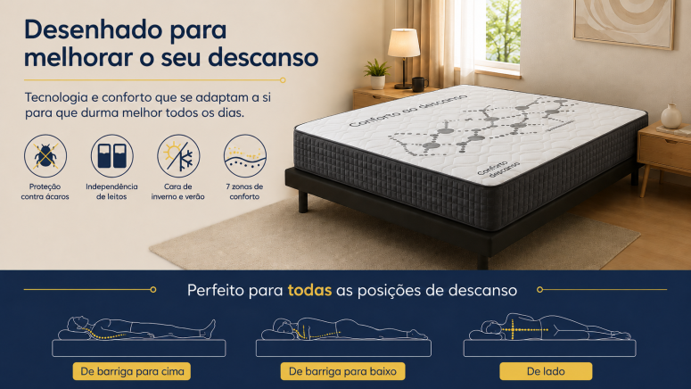 Colchão Serenity com Tecido de...