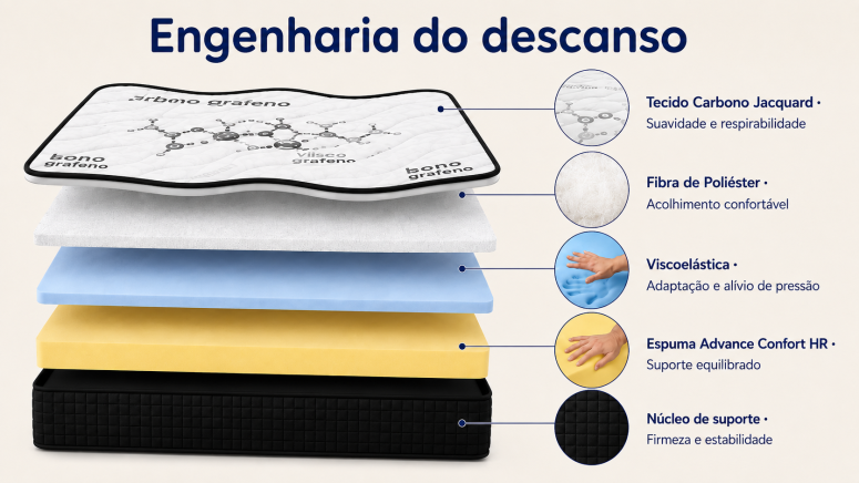 Colchão Serenity com Tecido de...