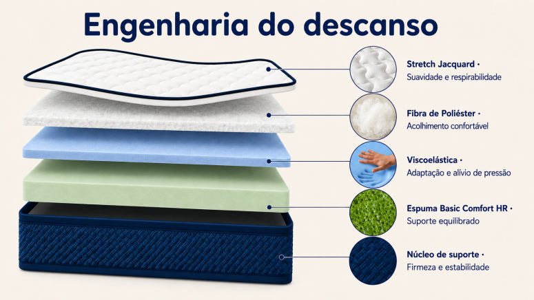 Colchão Grand Bleu Viscoelástico | 20...