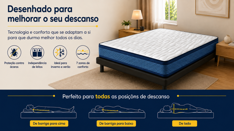 Colchão Grand Bleu Viscoelástico | 20...