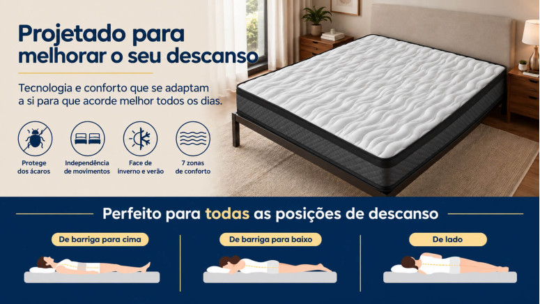 Colchão Onyx supermacio de visco...