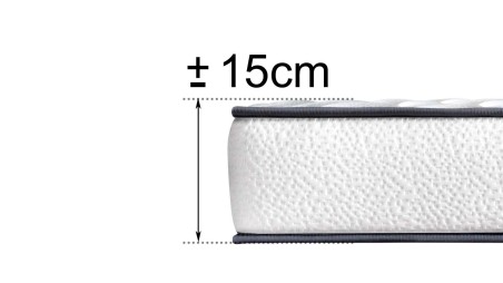 Colchão Barato de Espuma HR con Viscolastico New york, 15 cm de Altura, Anti strés e Anti insumino |