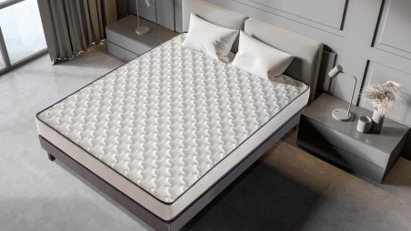 Colchão Barato de Espuma HR con Viscolastico New york, 15 cm de Altura, Anti strés e Anti insumino |